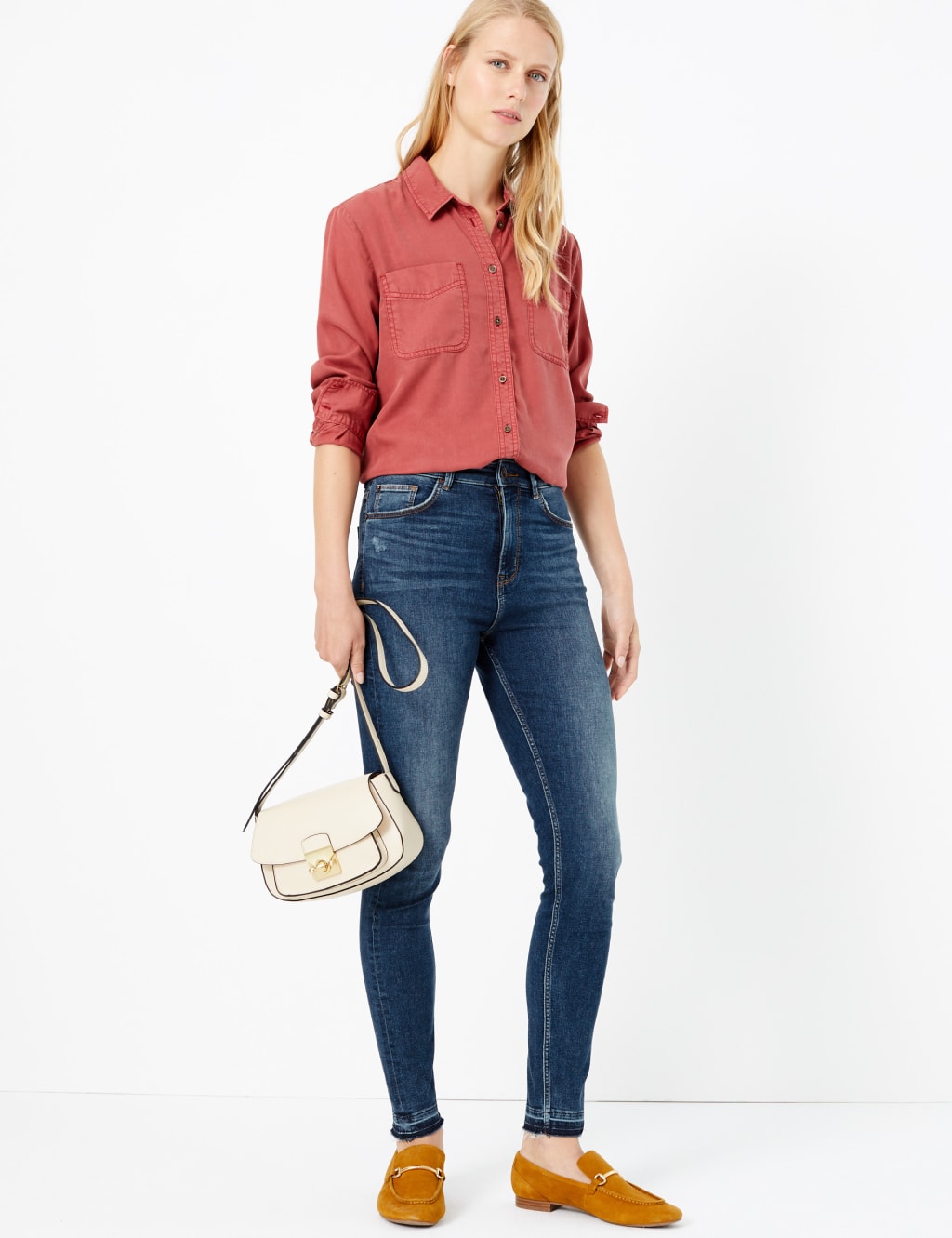 Carrie High Waisted Skinny Jeans M S Collection M S