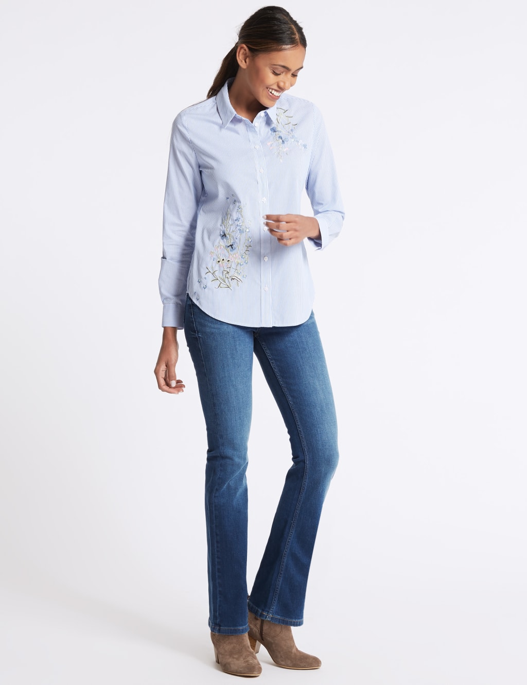 M&s slim bootcut jeans hotsell