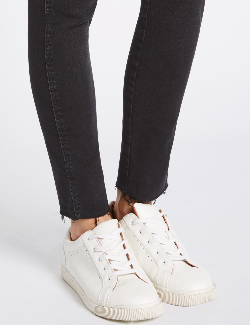 Frayed Hem High Waist Skinny Leg Jeans 6 of 6