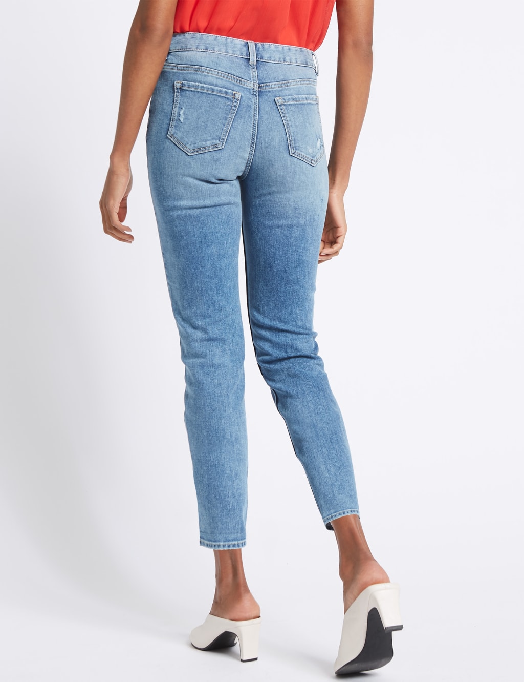 Relaxed Slim Leg Mid Rise Cropped Jeans 4 of 6