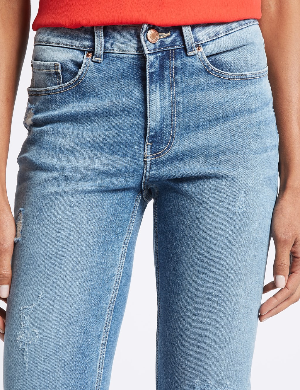 Relaxed Slim Leg Mid Rise Cropped Jeans 5 of 6