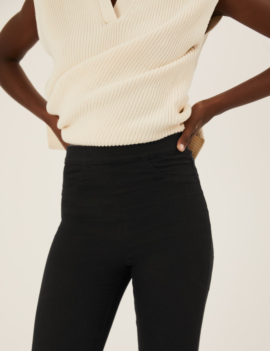 High Waisted Cropped Jeggings 4 of 6