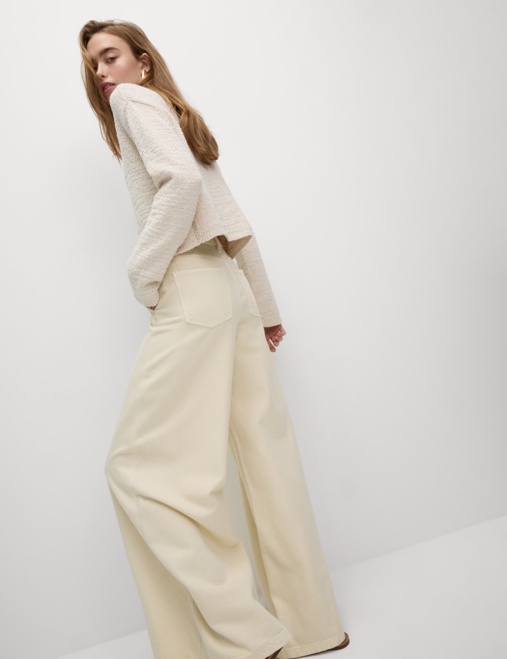 Cotton Rich Palazzo Trousers 3 of 6