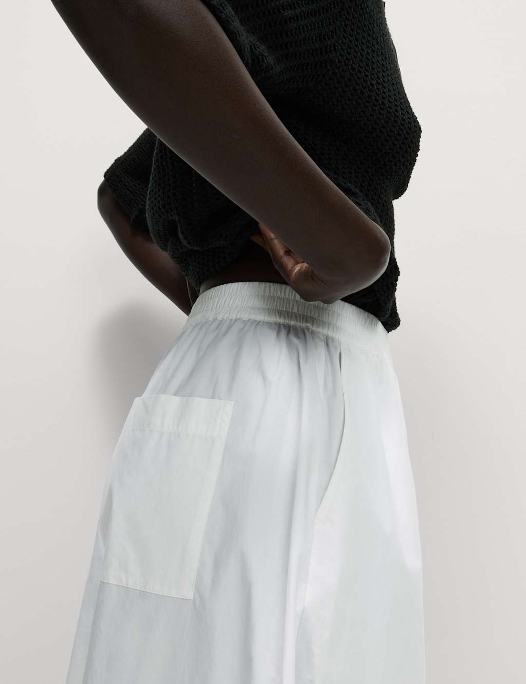 Pure Cotton Palazzo Cropped Trousers 3 of 5