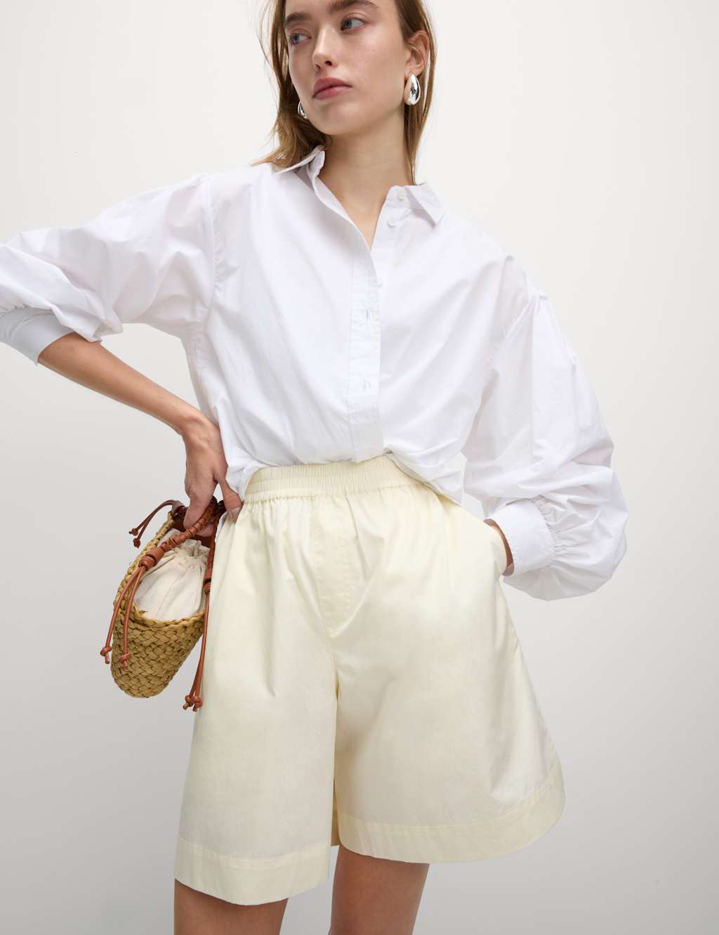 Pure Cotton High Waisted Shorts 3 of 6