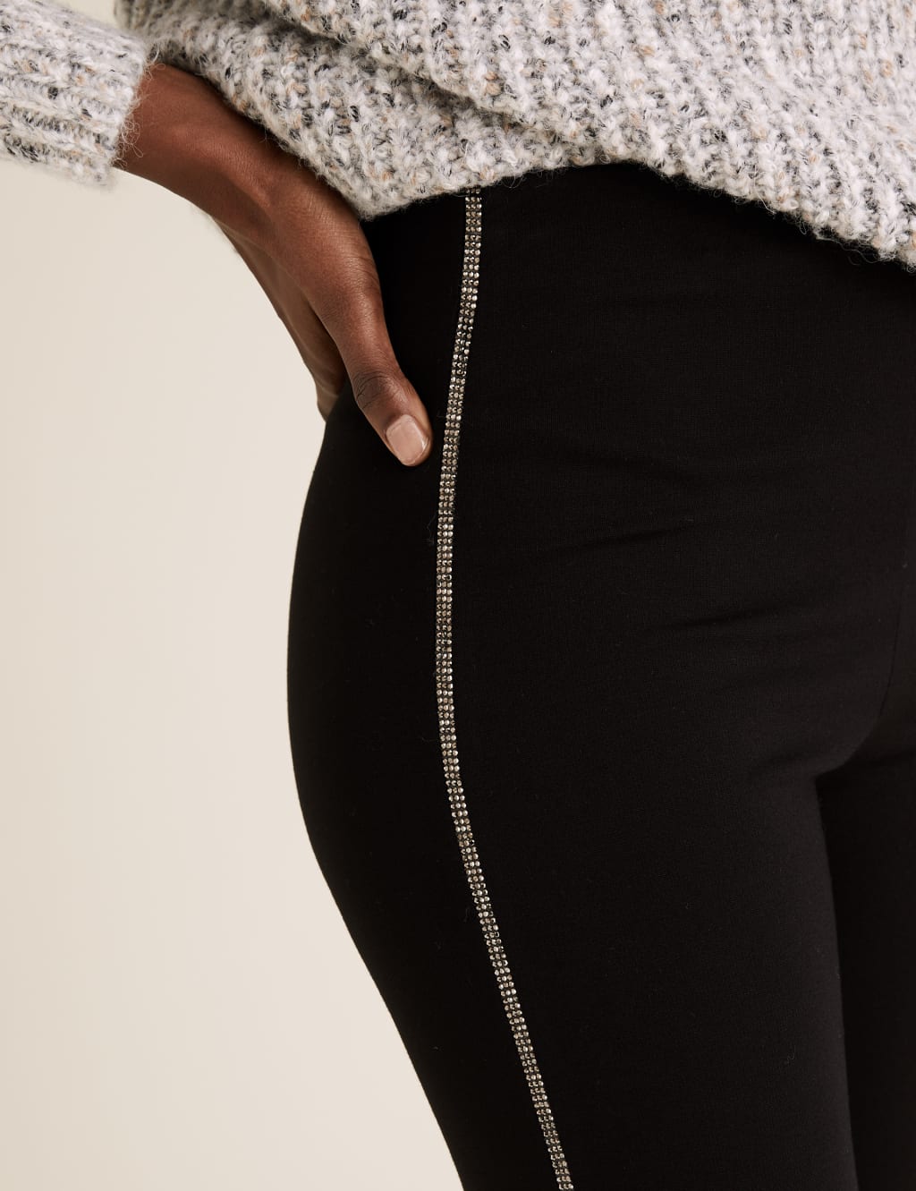Glitter Side Stripe Leggings M S Collection M S