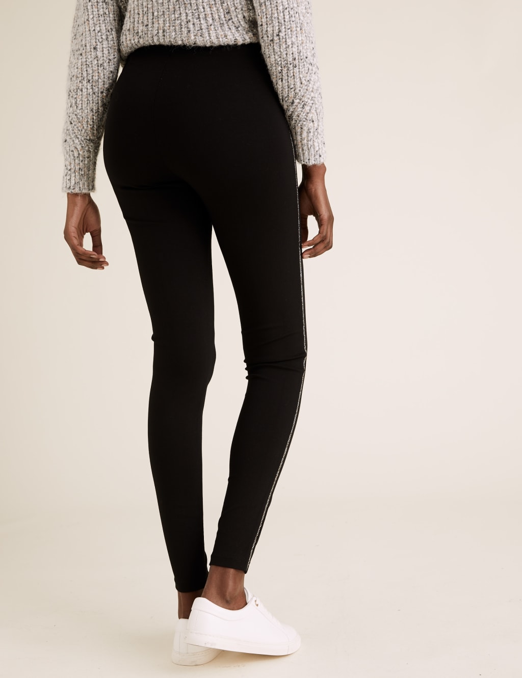 Side sequin stripe leggings cheap