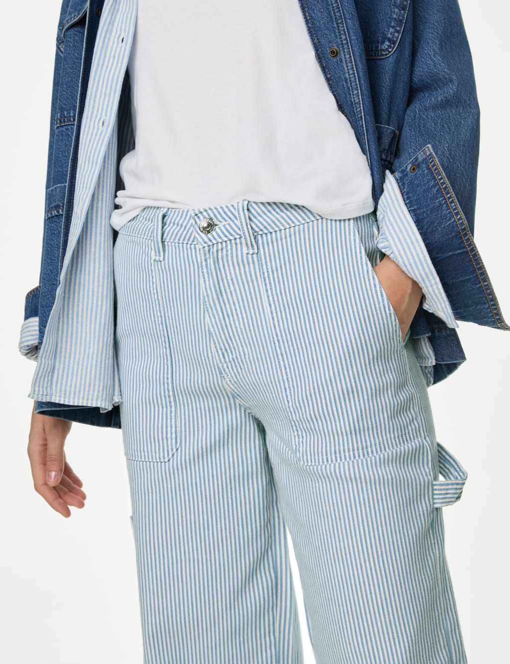 Relaxed High Waisted Carpenter Wide Leg Jeans 3 of 6