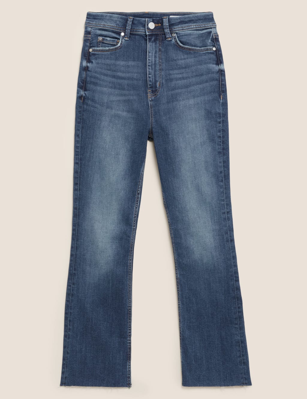 High Waisted Flare Cropped Jeans 2 of 6