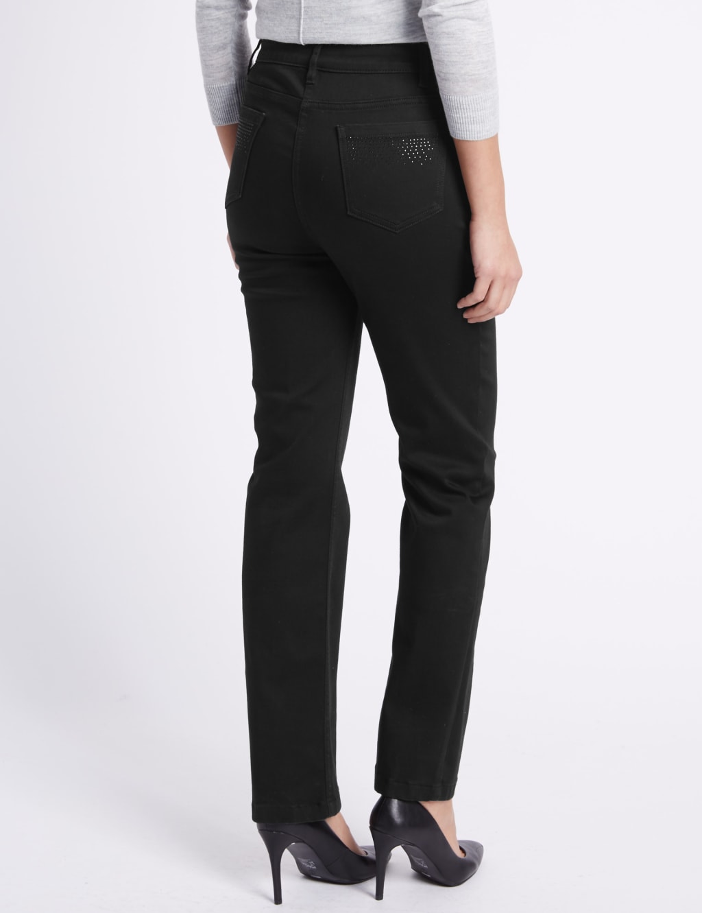 Embellished Roma Rise Straight Leg Jeans 4 of 6