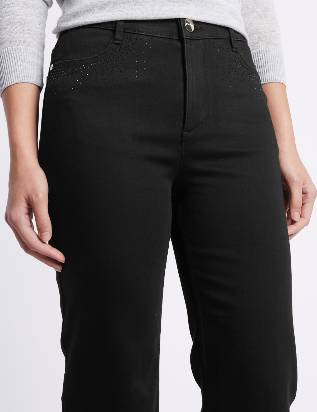 Embellished Roma Rise Straight Leg Jeans 5 of 6