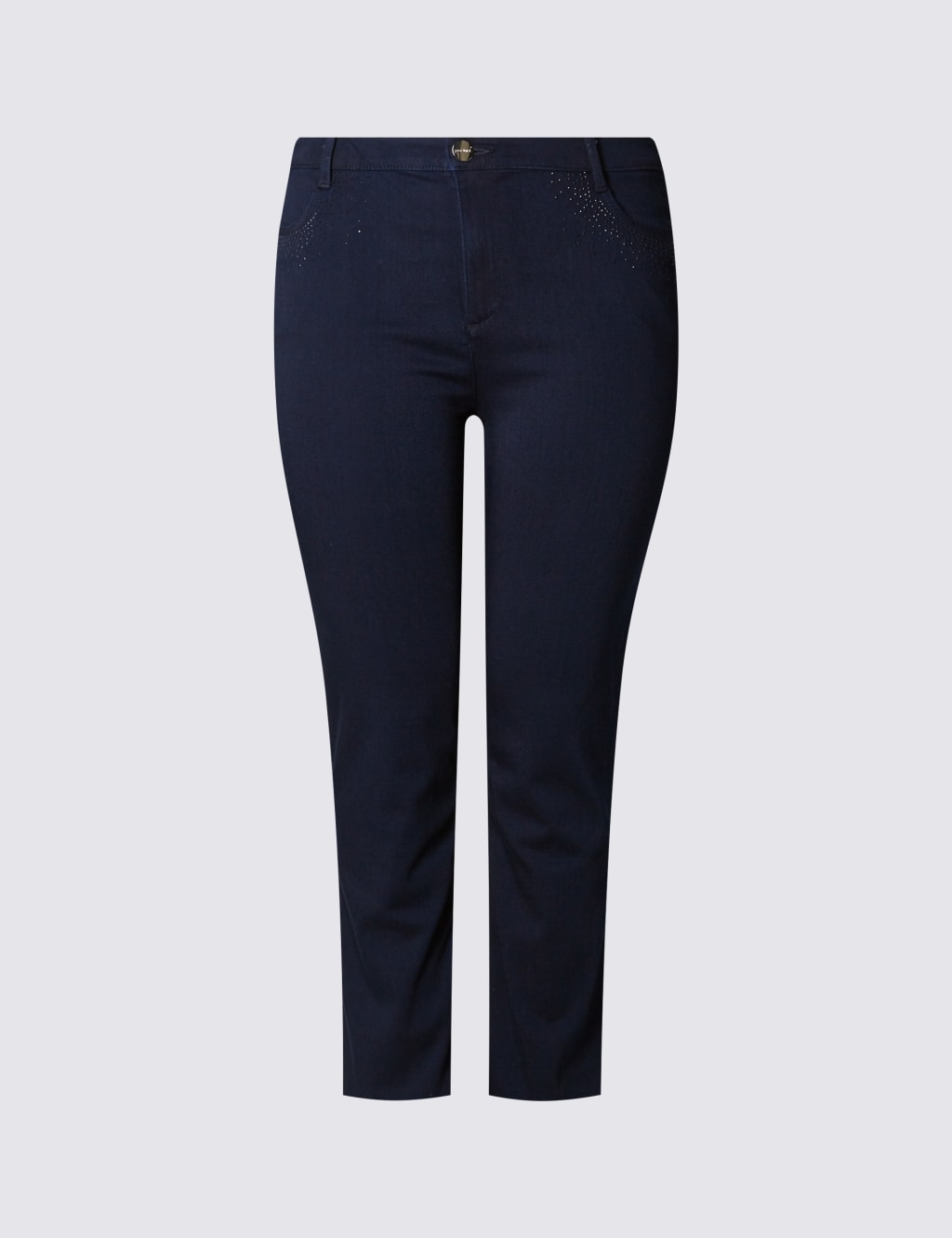 PLUS Bling Mid Rise Straight Leg Jeans 1 of 2