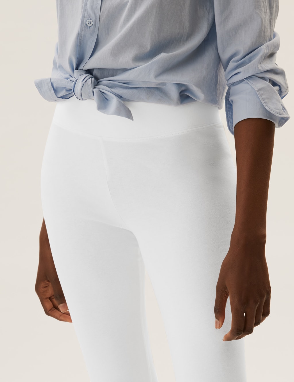 Womens white cropped leggings 2025