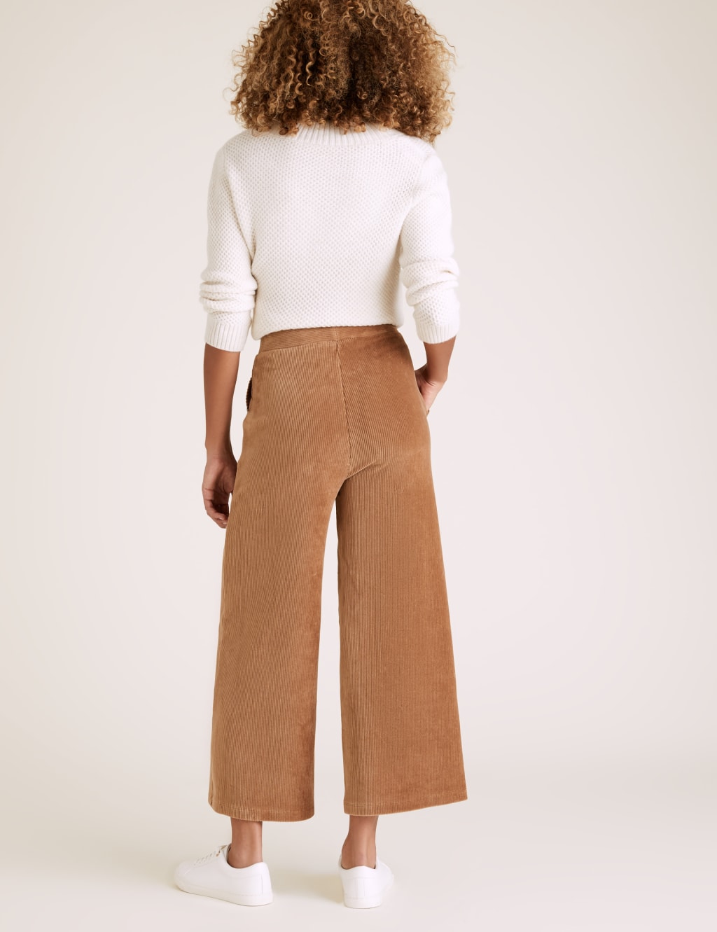 Jersey Corduroy Wide Leg Trousers 6 of 6