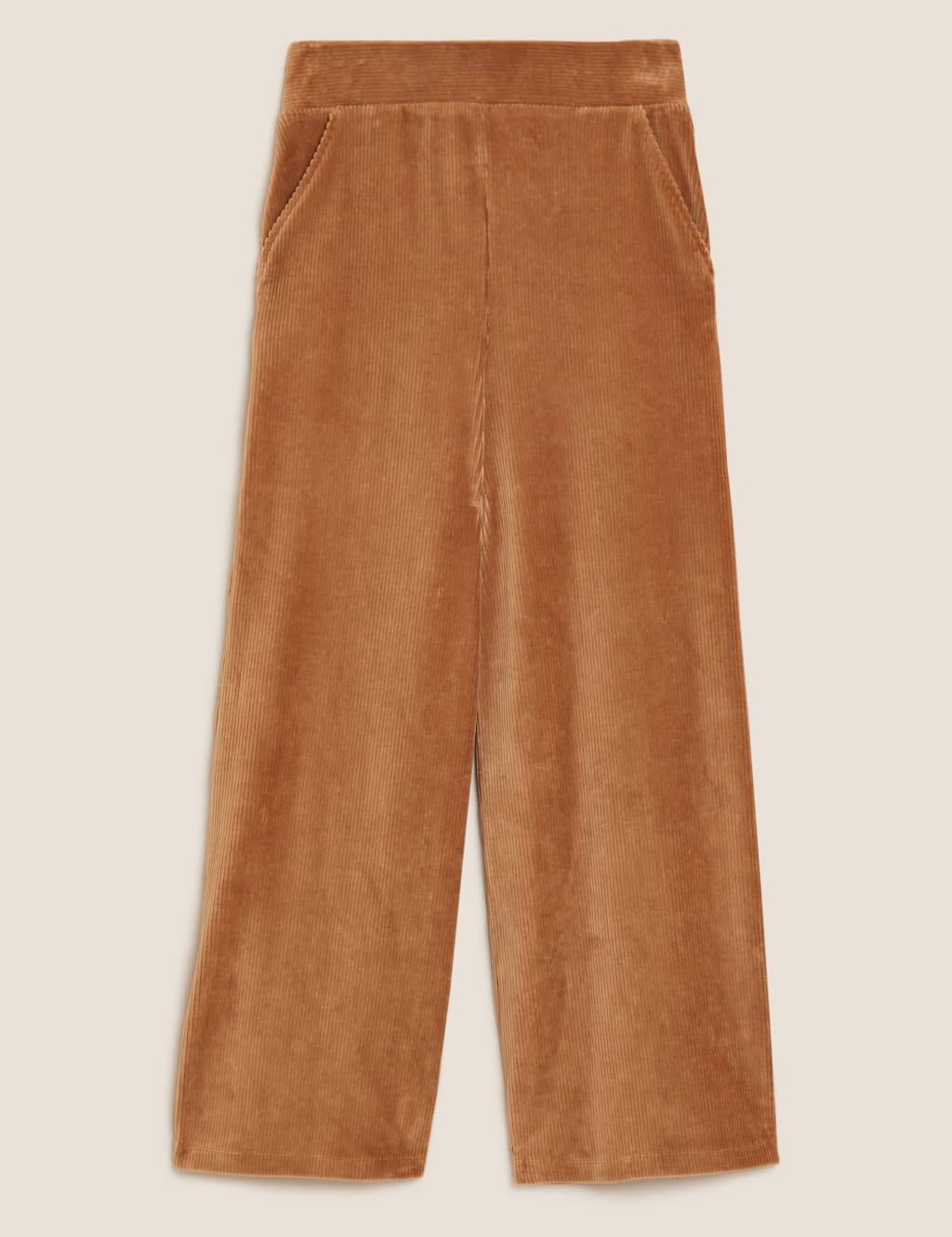 Jersey Corduroy Wide Leg Trousers 2 of 6