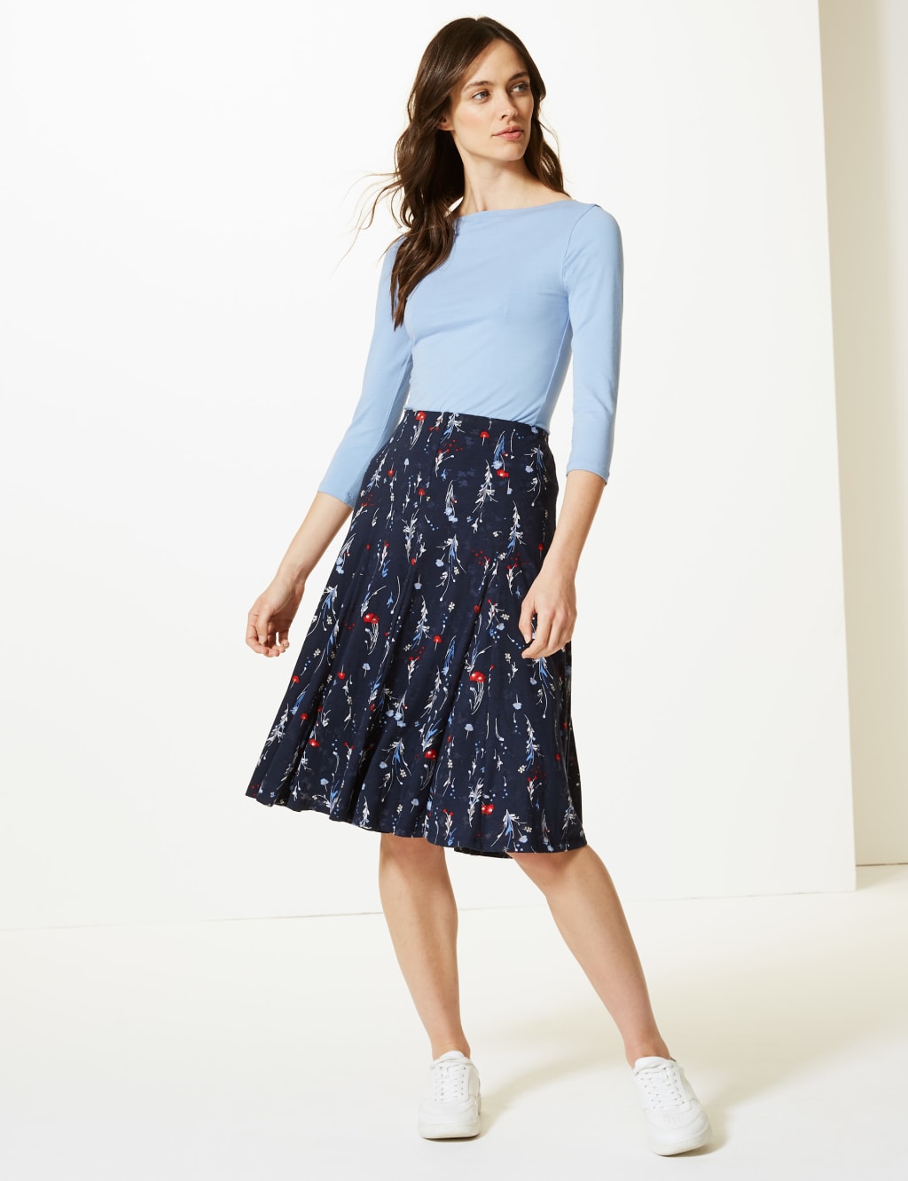 M&s a line midi skirt shop