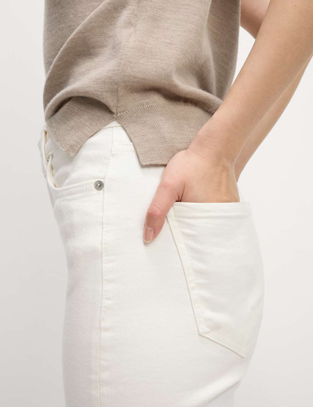 High Waisted Slim Flare Cropped Jeans 4 of 5