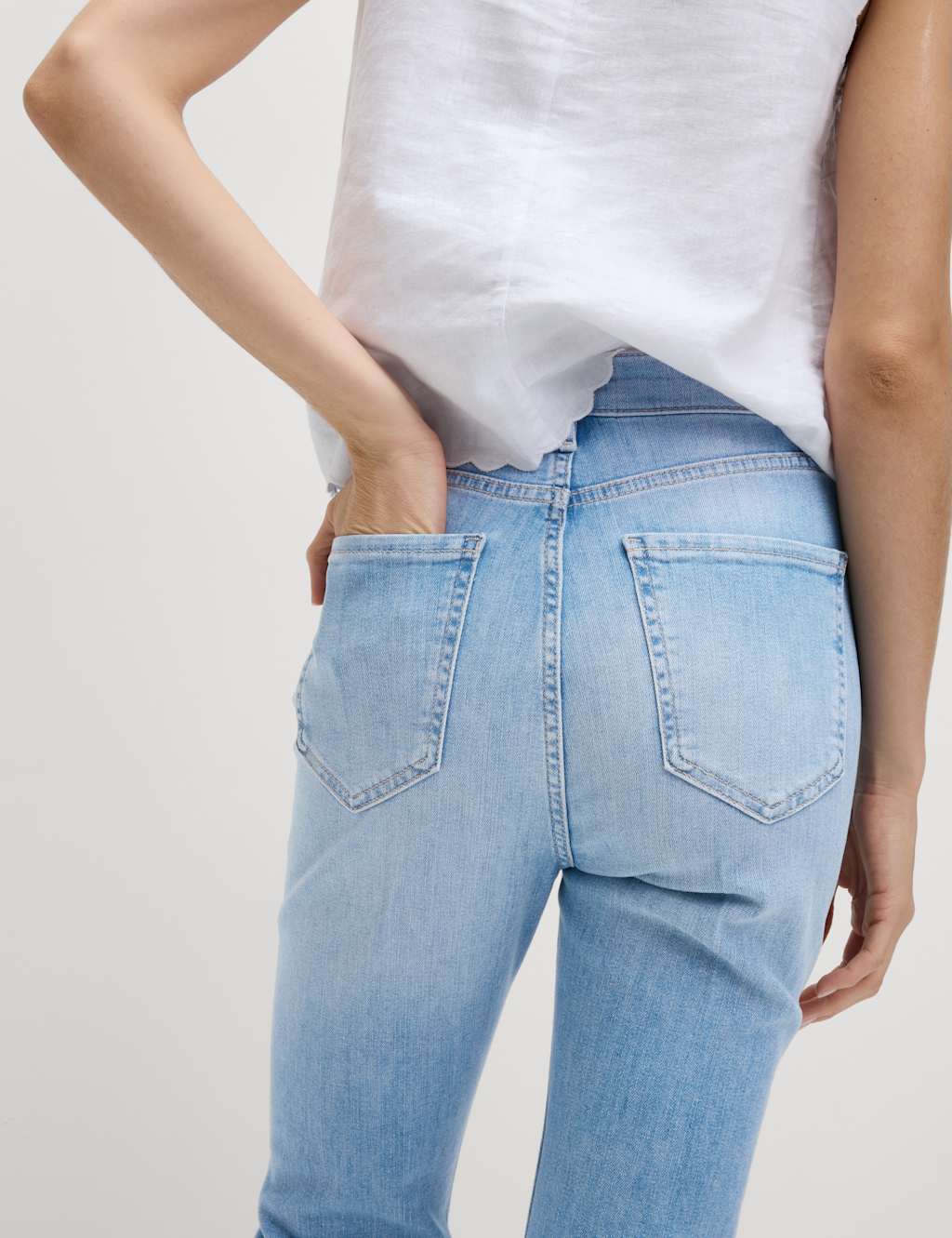 High Waisted Slim Flare Cropped Jeans 5 of 6