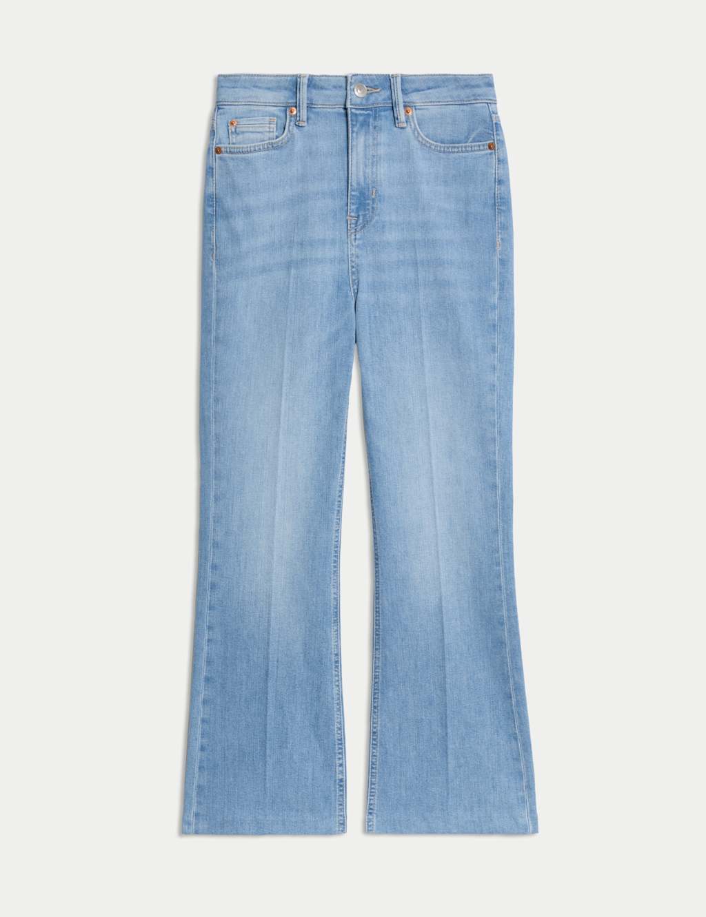 High Waisted Slim Flare Cropped Jeans 2 of 6