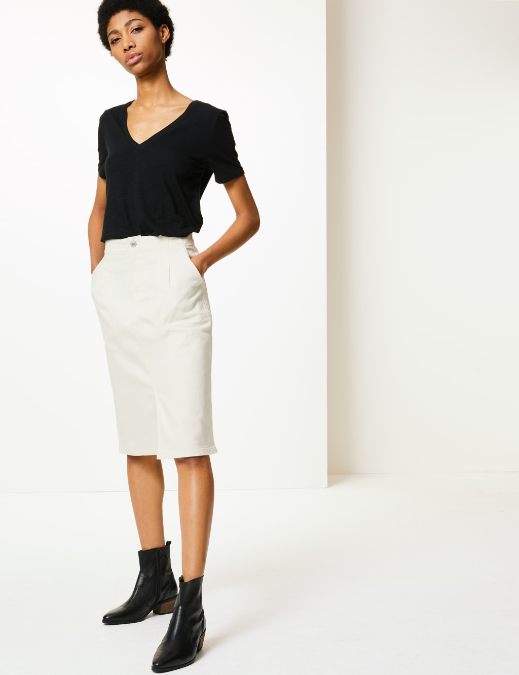 Utility Denim Skirt M S Collection M S