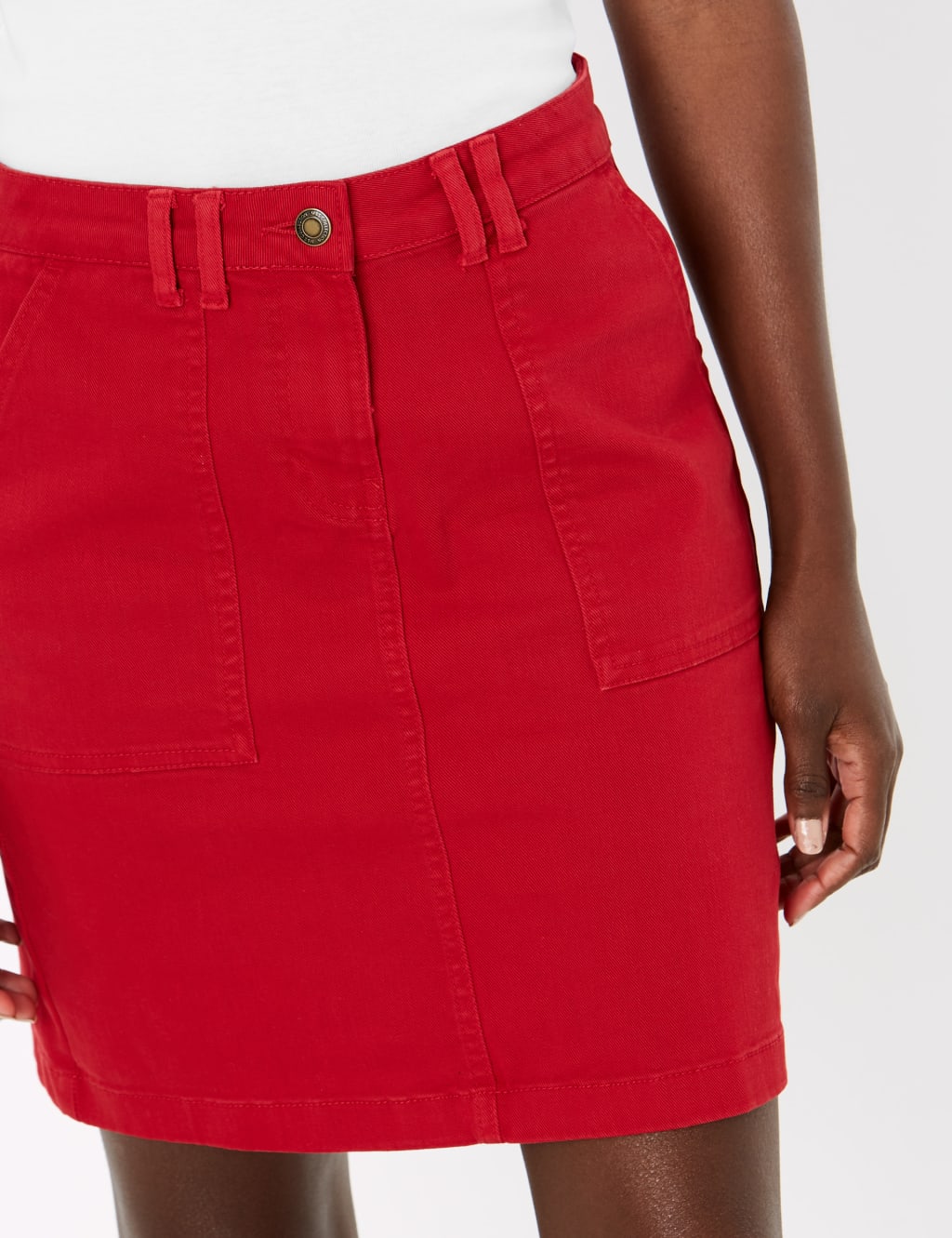 Denim Utility Mini Skirt 4 of 4