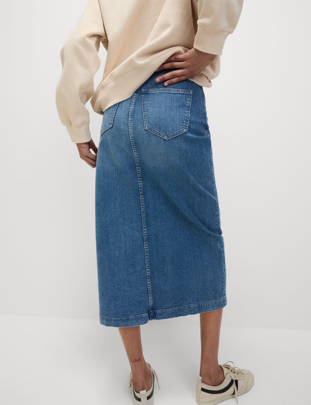 Denim Midi Skirt 5 of 5