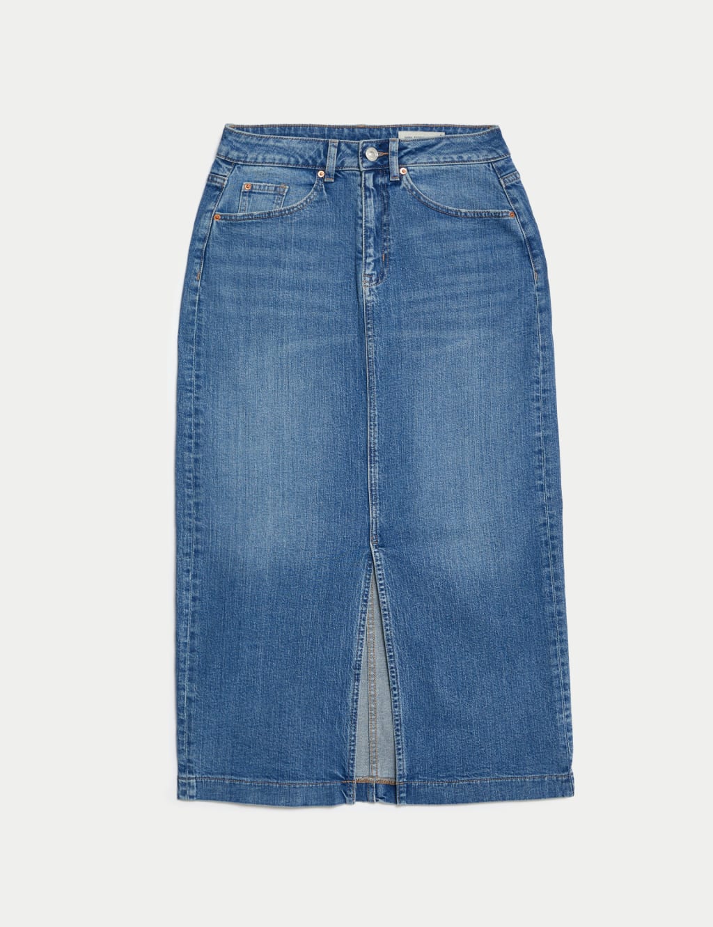 Denim Midi Skirt 2 of 5