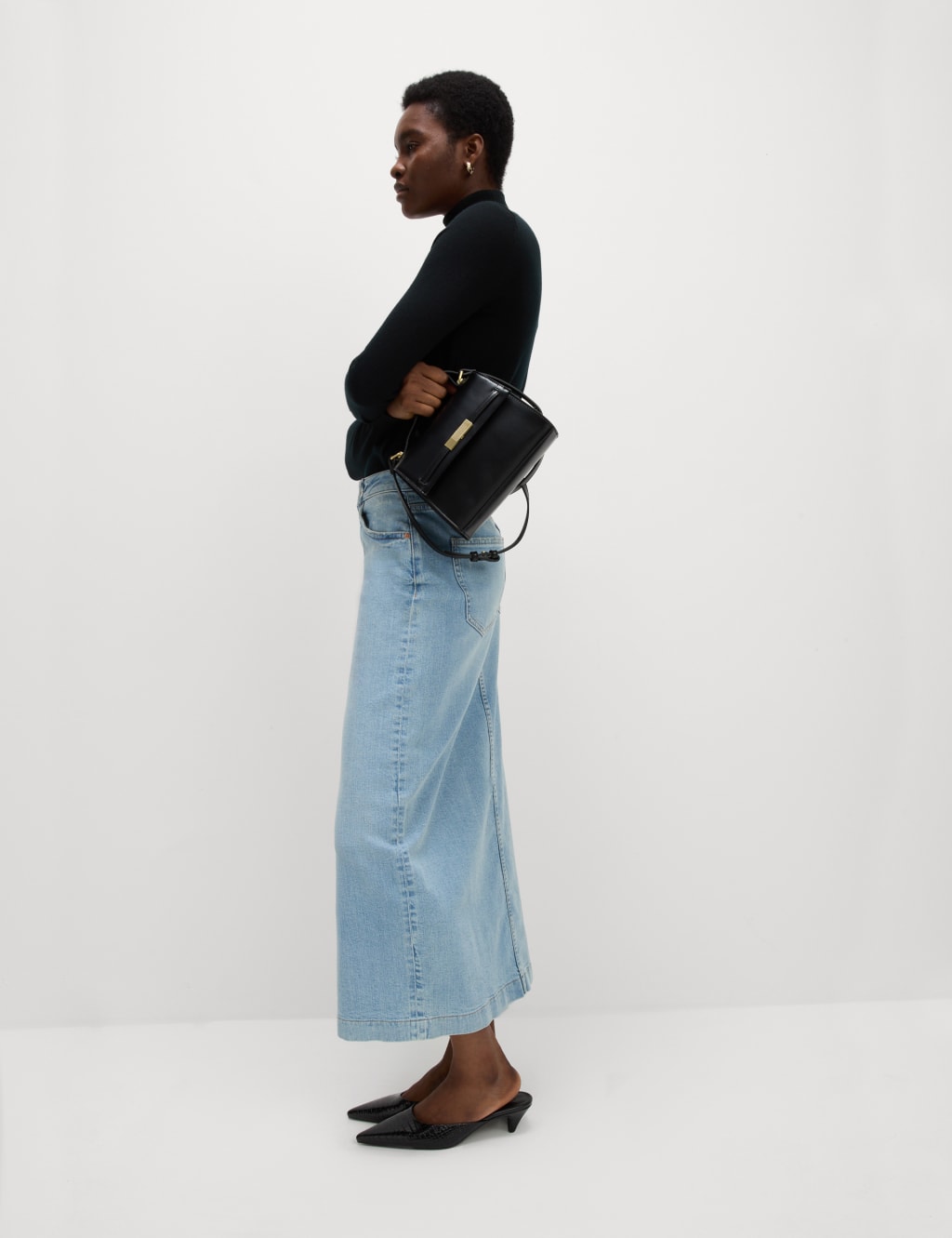 Denim Midi Skirt 5 of 5