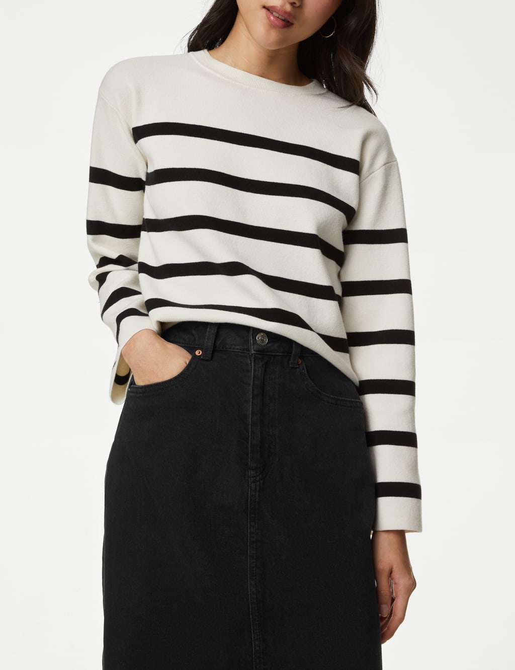 Denim midi skirt m and s store