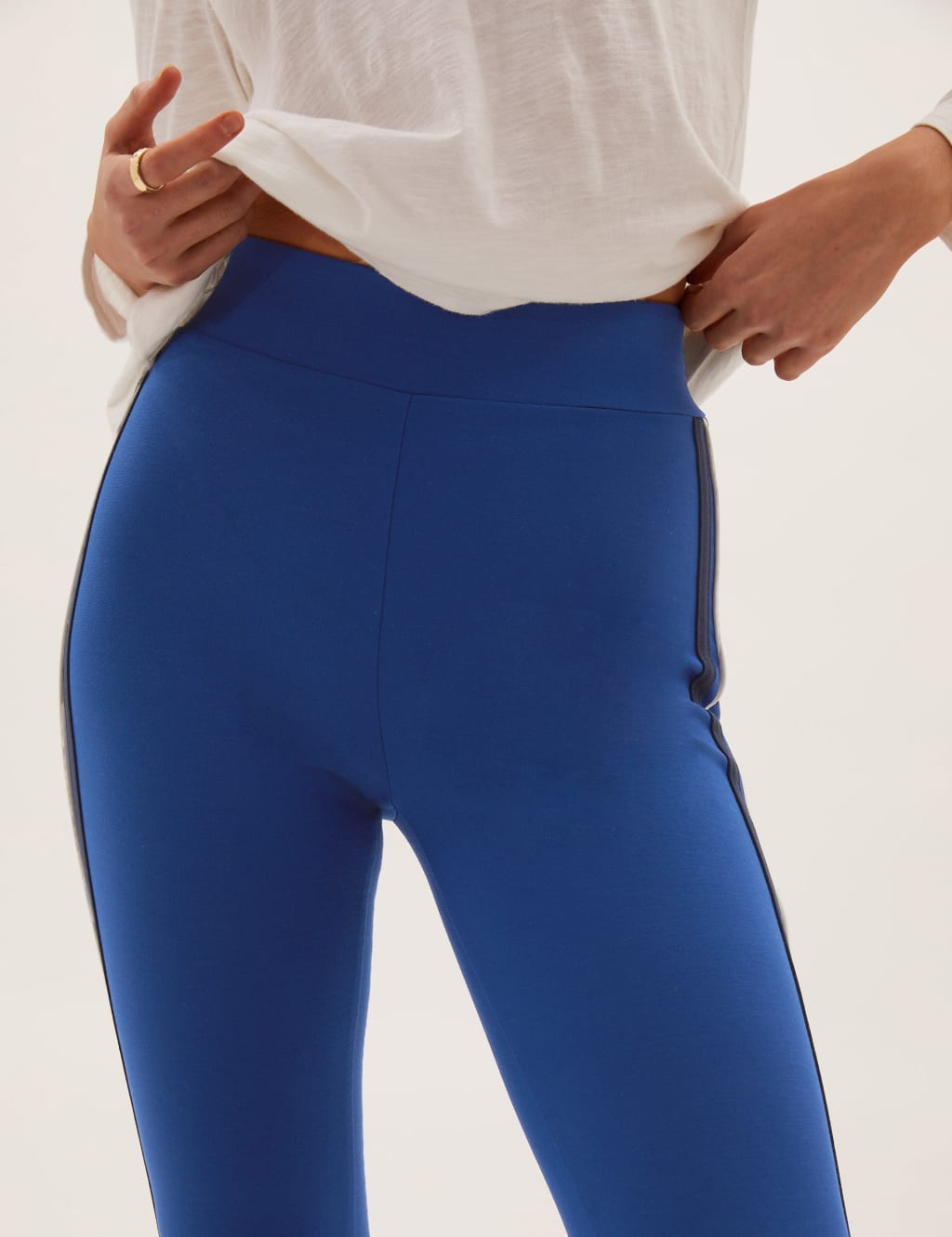 Side Stripe High Waisted Leggings M S Collection M S