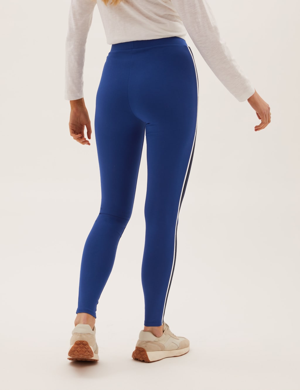 Side Stripe High Waisted Leggings M S Collection M S