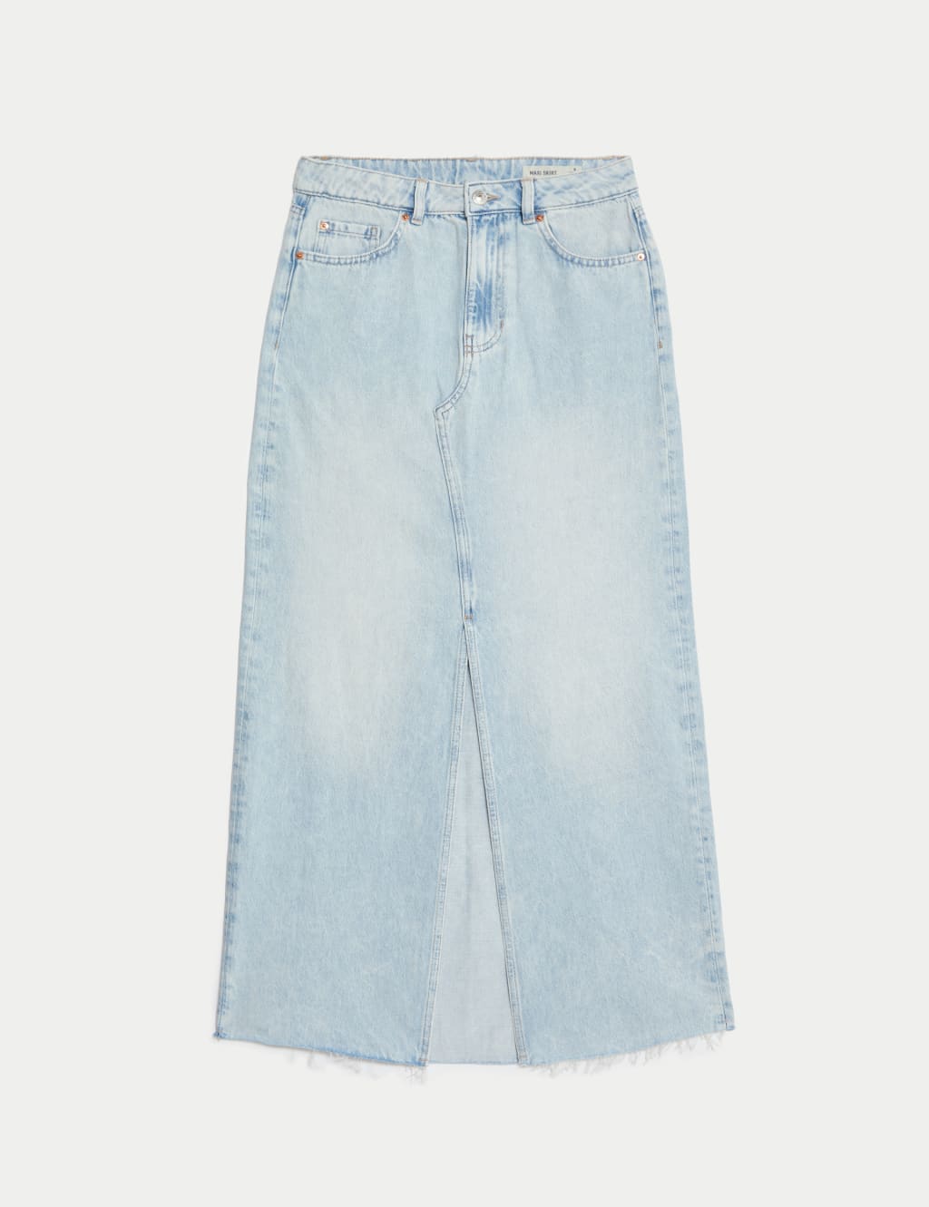 Denim Split Front Maxi Skirt 2 of 6