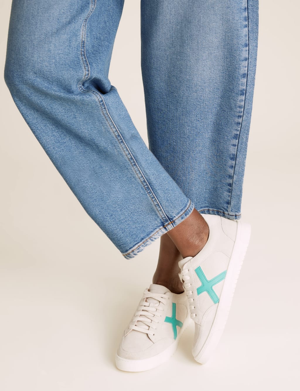 High Waisted Barrel Cropped Jeans 4 of 6
