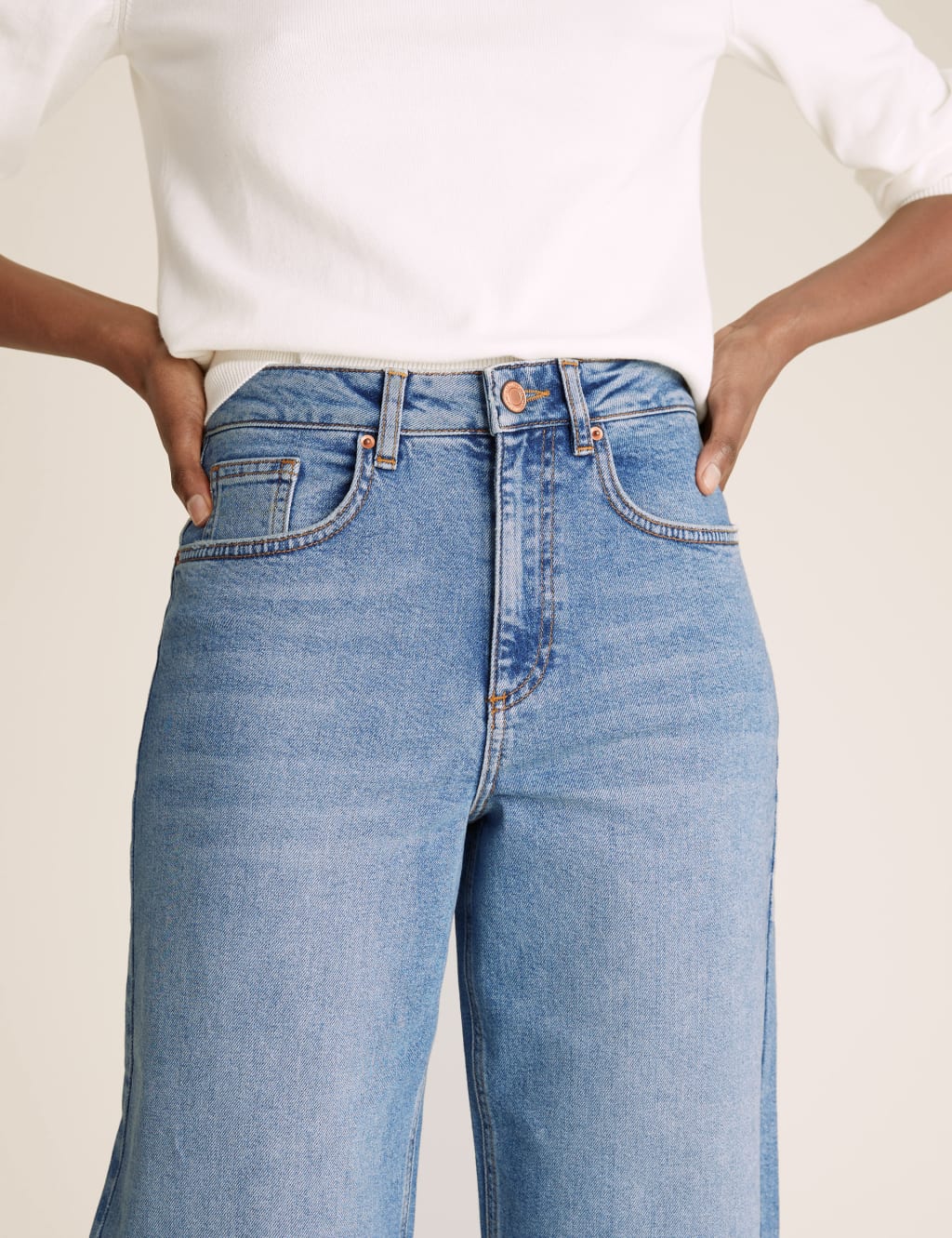 High Waisted Barrel Cropped Jeans 5 of 6