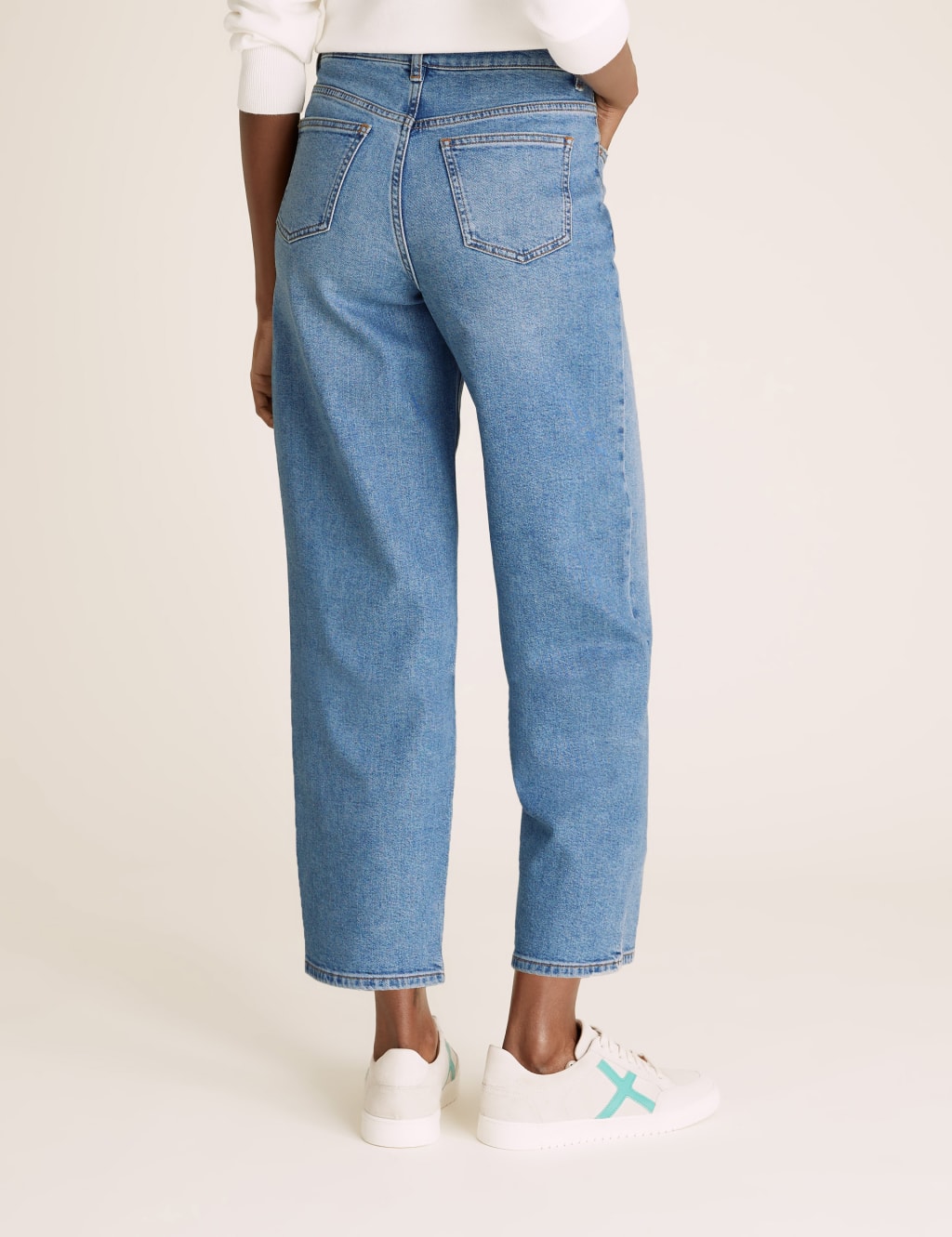 High Waisted Barrel Cropped Jeans 6 of 6