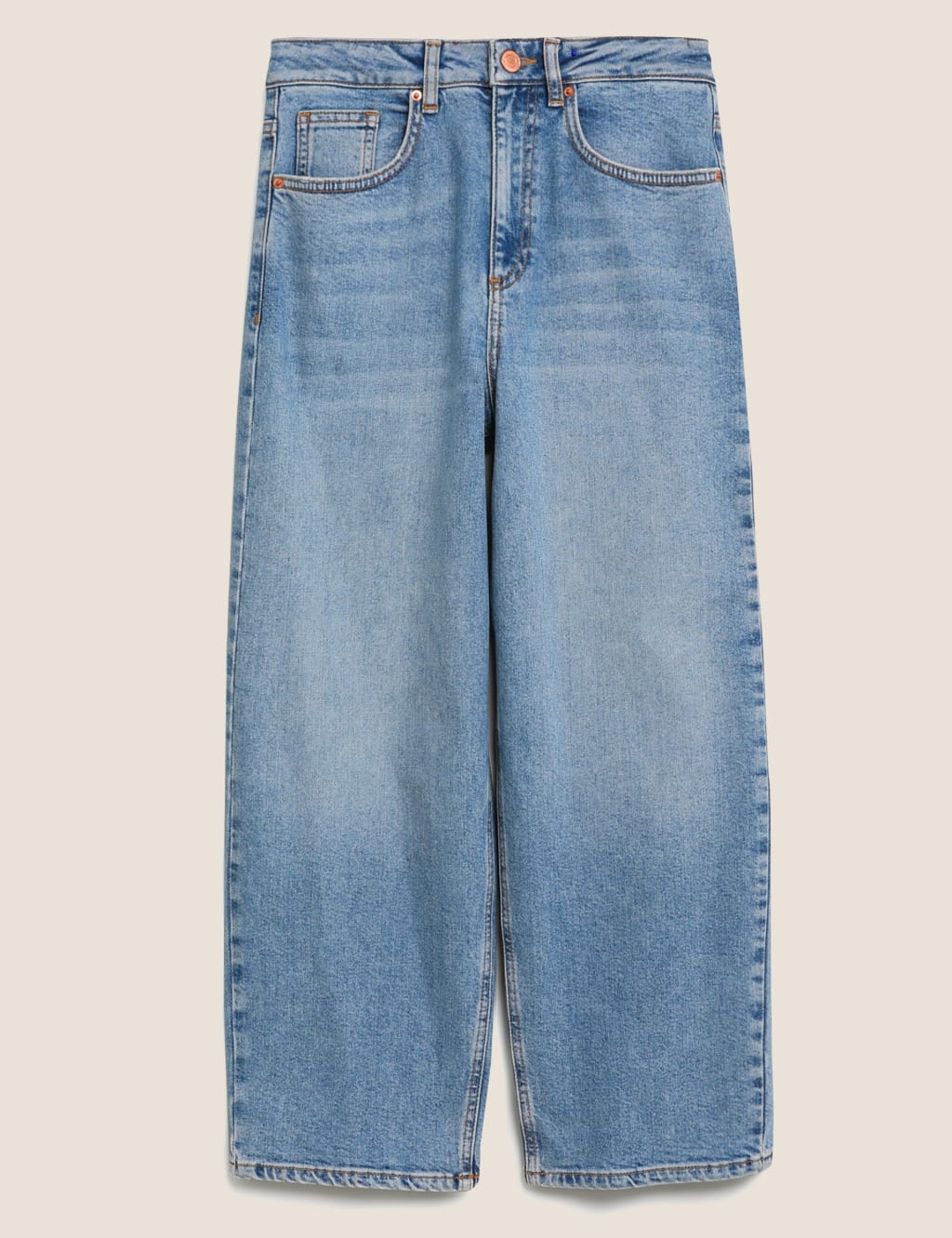 High Waisted Barrel Cropped Jeans 2 of 6