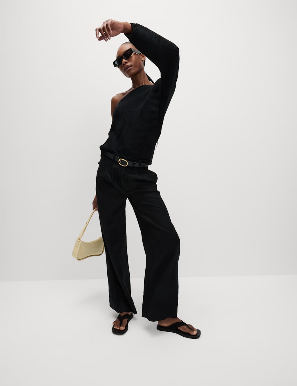Pure Linen Wide Leg Trousers 3 of 5