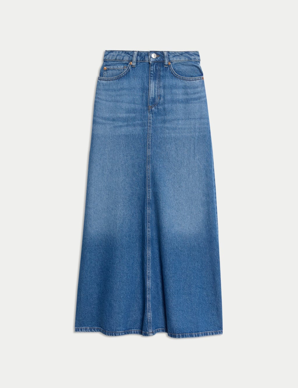 Denim Maxi A-Line Skirt 2 of 5