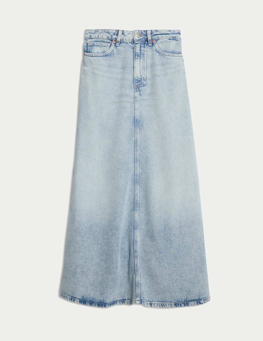 Denim Maxi A-Line Skirt 2 of 6