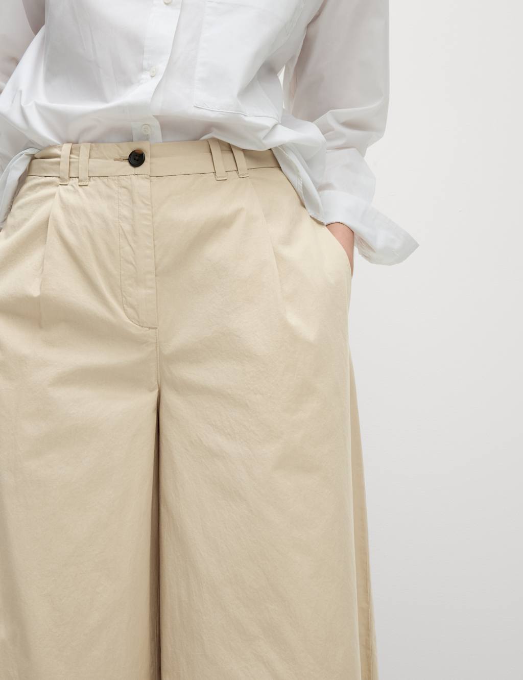 Pure Cotton Pleated Wide Leg Chinos 5 of 5