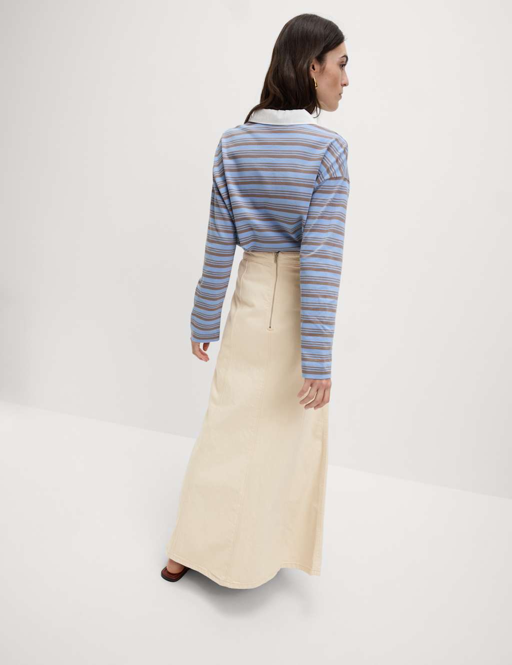 Denim Maxi Skirt 3 of 5