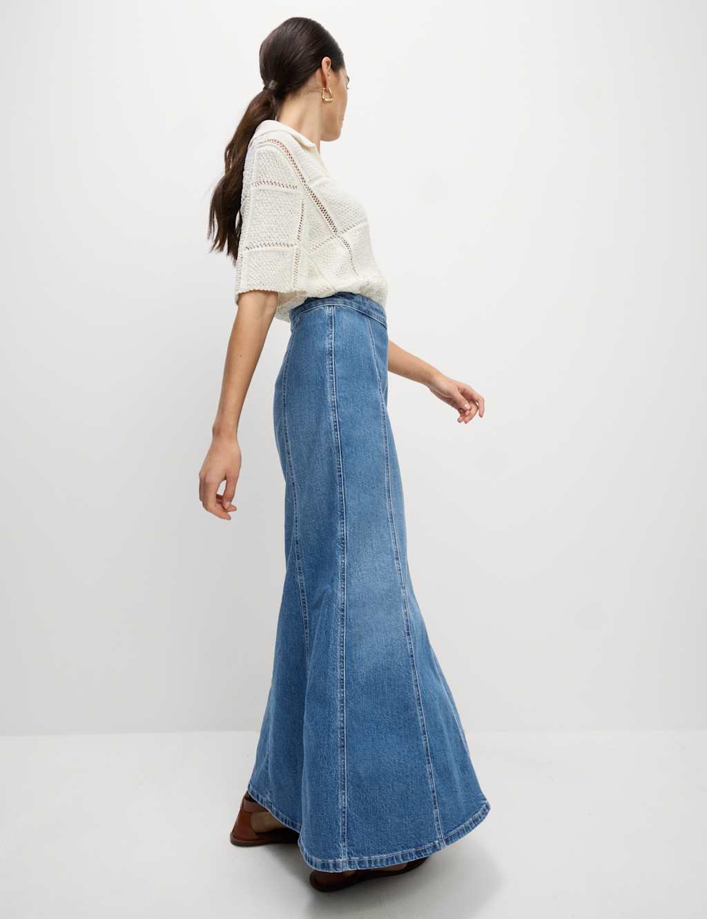 Denim Maxi Skirt 6 of 6