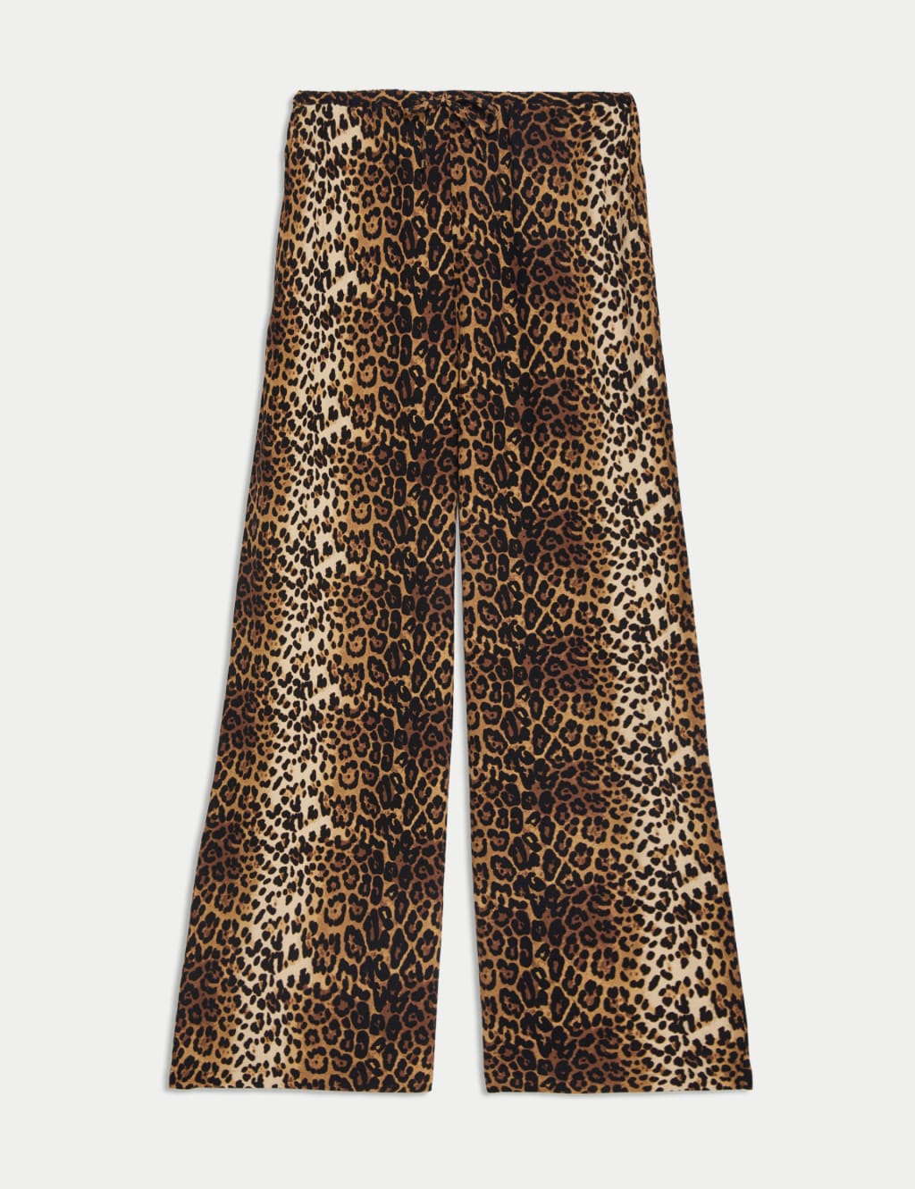 Animal Print Drawstring Wide Leg Trousers 2 of 7