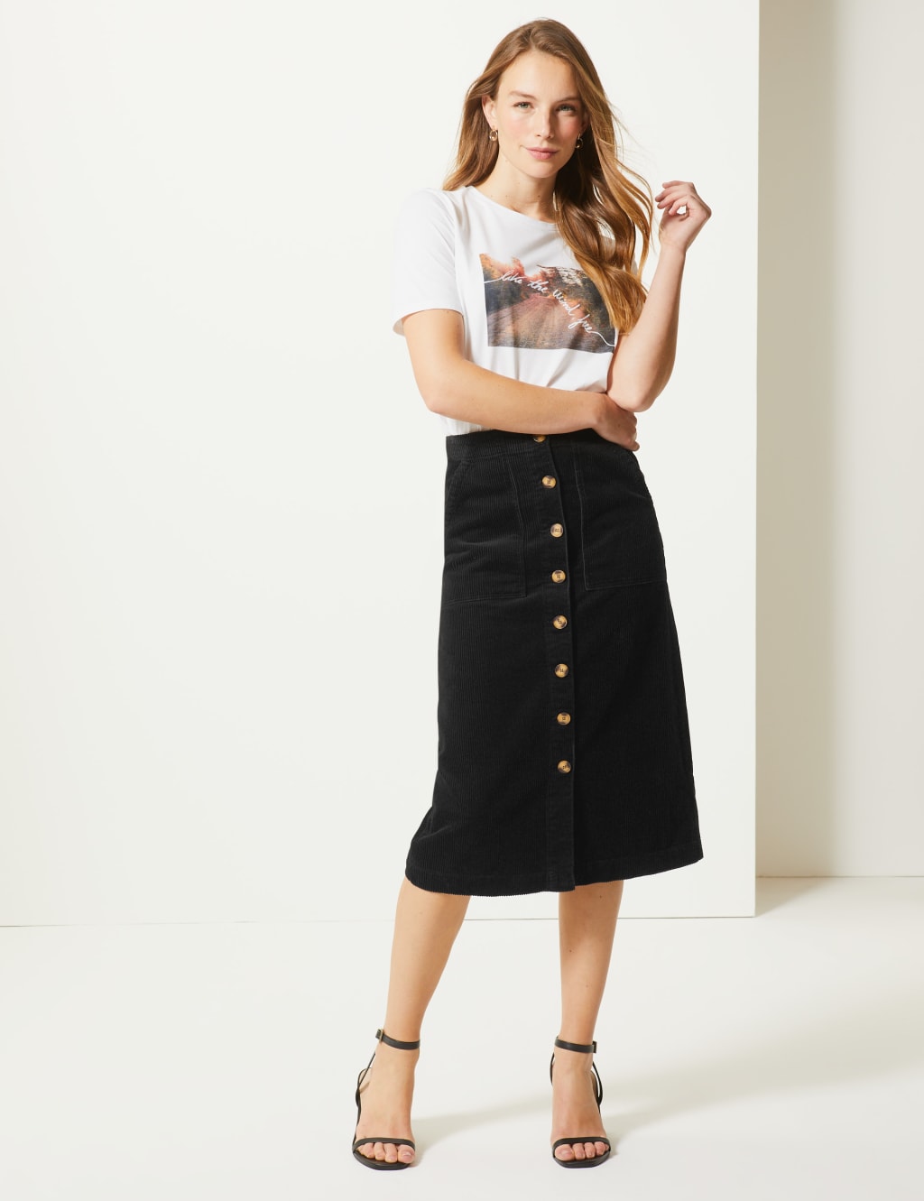 Corduroy skirt m&s shop