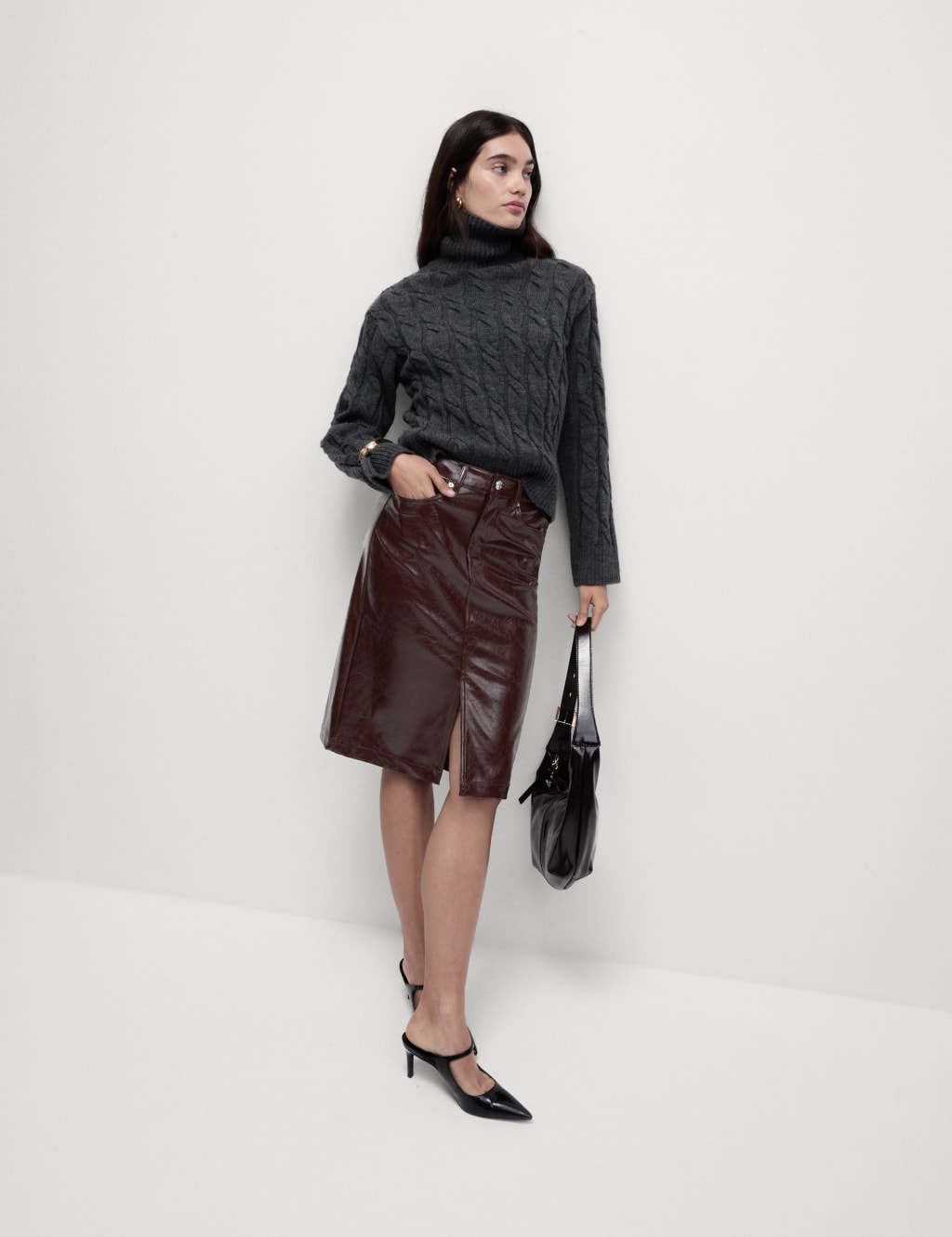 Vinyl a line skirt on sale