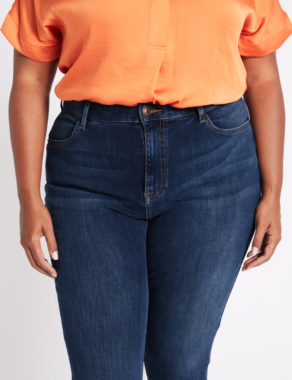 CURVE Drop Hem High Waist Skinny Leg Jeans 5 of 6
