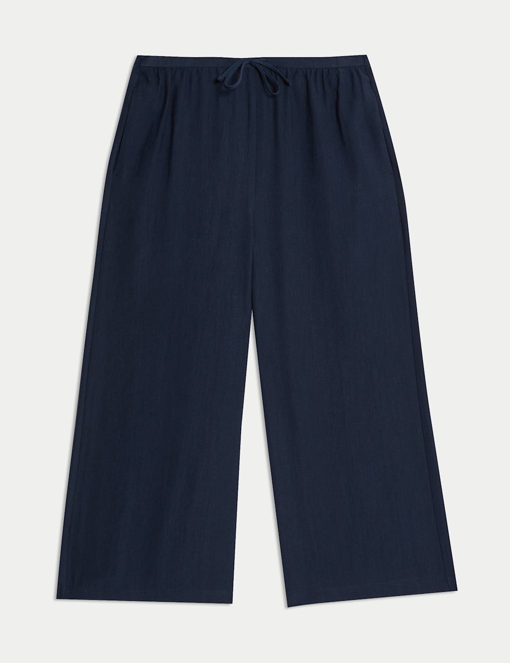 Lyocell Rich Wide Leg Cropped Trousers 2 of 6