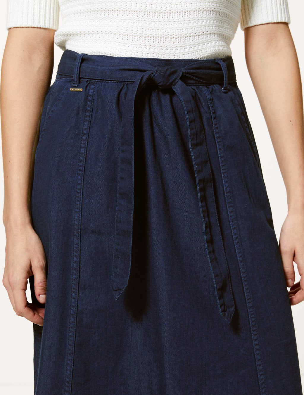 Denim Midi Skirt 4 of 4