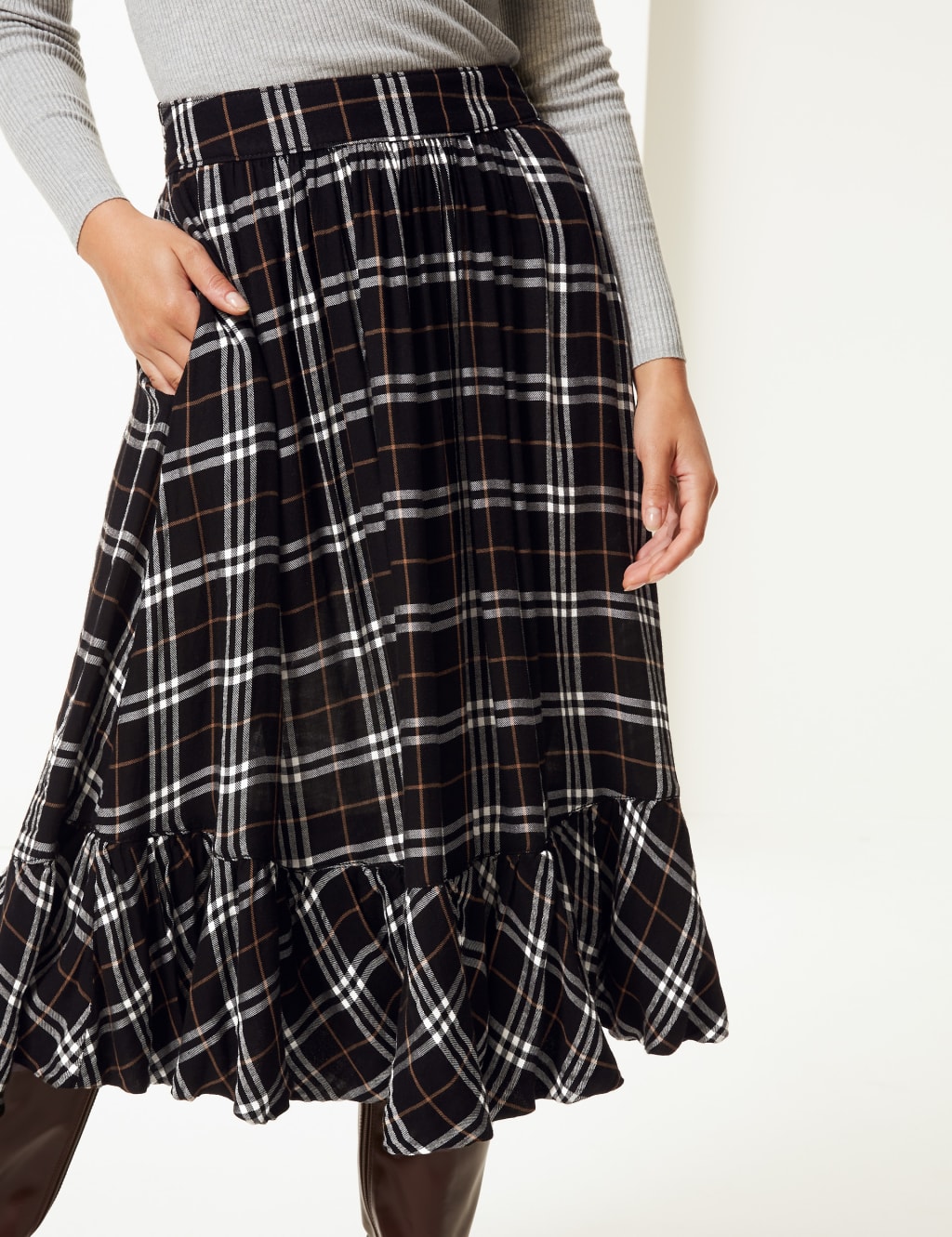 Checked Midi Skirt 5 of 5