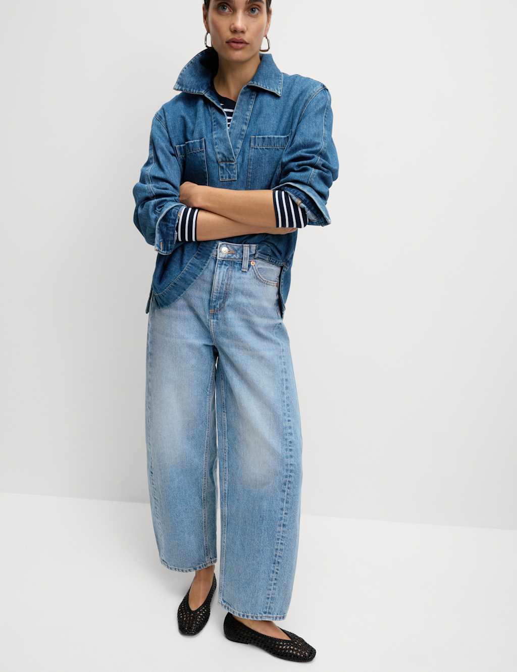 Mid Rise Barrel Jeans 5 of 7
